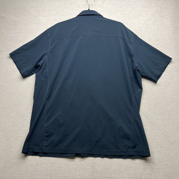 KUHL Men's Renegade Tufflex Navy Blue Short Sleeve Stretch Performance Shirt XL - Picture 10 of 11